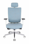 Fotel biurowy MAXPRO WT HD white/chrome