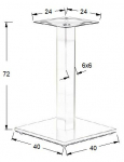 Podstawa do stolika SH-2011-1/60/B - wysokość 72 cm 40x40 cm 