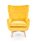 MARVEL fotel wypoczynkowy żółty / naturalny