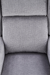 AGUSTIN M fotel rozkładany z funkcją masażu popielaty (1p=1szt)