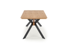 BACARDI stół rozkładany 160-220/90/76 cm, dąb naturalny / czarny