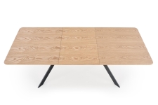 BACARDI stół rozkładany 160-220/90/76 cm, dąb naturalny / czarny