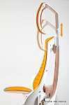  Fotel Obrotowy WAU Elastomer biały/pomarańczowy