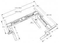 Stelaż elektryczny trzysilnikowy UT04-2T/90A/B czarny