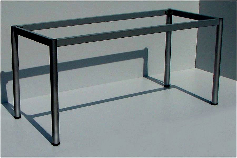 Stelaż do stołu i biurka 57/OC nogi okrągłe fi 5 cm - CZARNY - 116x66