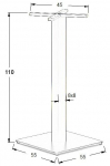 Podstawa wysoka SH-5002-7/H/B/110 - 55x55 cm