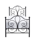 PANAMA 90 cm łóżko metalowe czarny (2p=1szt)