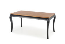 WINDSOR stół rozkładany 160-240x90x76 cm kolor ciemny dąb/czarny (2p=1szt)