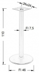 Podstawa do stolika B005 CHROM wysokość 110cm