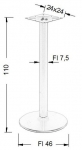 Podstawa do stolika B006 czarna wysokość 110 cm fi 46 cm