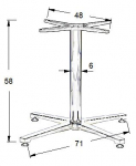 Podstawa do stolika SH-7700/L/A  71x71 cm wys. 58 cm 