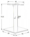 Podstawa do stolika SH-3002-6/P - wysokość 72,5 cm 50x50 cm