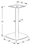 Podstawa do stolika SH-3050-2/A  45x45 cm, wys. 73 cm