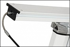 Stelaż aluminiowy składany - uchylny do stołu A105/kolor biały/alu polerowane