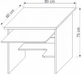 Biurko komputerowe PRIMUS PB41 80x60x75h
