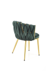Krzesło K517 ciemny zielony / złoty