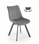 Krzesło obrotowe K520 czarny/c.popiel