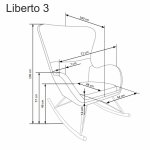 LIBERTO 3 fotel wypoczynkowy biały