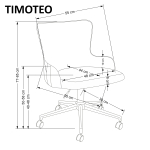 TIMOTEO fotel gabinetowy ciemny zielony