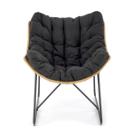 WHISPER fotel wypoczynkowy, czarny / naturalny