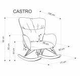 CASTRO fotel wypoczynkowy c.zielony
