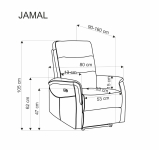JAMAL fotel wypoczynkowy beżowy