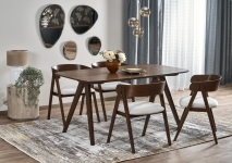 MIGUEL stół 160/90/75 cm, blat - orzechowy, noga - orzechowy