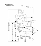 ASTRAL fotel gabinetowy czarny