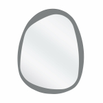 PLAZA lustro ścienne, srebrny / niebieski