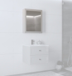 TORETO Szafka lustrzana 70x60/1D (MDF ramiak) cashmere