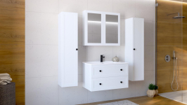TORETO Szafka pod umywalkę 80/2S (MDF ramiak) biały