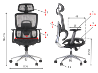 Fotel biurowy obrotowy ErgoNew A1 siedzisko siatkowe