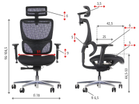 Fotel biurowy obrotowy ErgoNew S1A(2) siedzisko tkaninowe
