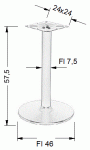 Podstawa do stolika B005 CHROM wysokość 57,5 cm 