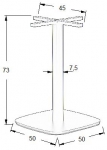 Podstawa do stolika SH-3050-3/B 50x50 cm, wys. 73 cm
