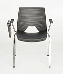 Krzesło konferencyjne STRIKE z pulpitem - na 4 nogach tapicerowane siedzisko