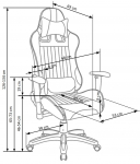 DEFENDER fotel gabinetowy czarno-czerwony