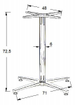 Podstawa do stolika SH-7700/A  71x71 cm wys. 72,5 cm