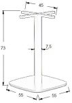 Podstawa do stolika SH-3050-4/B  55x55 cm, wys. 73 cm