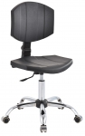 Krzesło laboratoryjne niskie - czarny/chrom KNSCR-02 