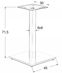 Podstawa do stolika SH-2002-1/S/6- wysokość 71,5 cm 45x45 cm