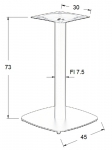 Podstawa do stolika SH-3050-2/B - wysokość 73 cm 45x45 cm 