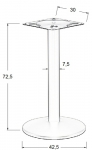 Podstawa do stolika SH-4003-1/B - wysokość 72,5 cm fi 42,5 cm 