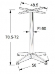 Podstawa do stolika SH-7003-1/A - wysokość 70,5-72 cm 58x58cm  