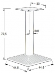 Podstawa do stolika SH-5014-6/B - wysokość 72,5 cm 44,5x44,5 cm