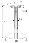 Podstawa do stolika SH-3001-6/P fi 49,5 cm wys. 72,5 cm