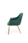 ELEGANCE 2 fotel wypoczynkowy tapicerka - ciemny zielony, nogi - złote (1p=1szt)