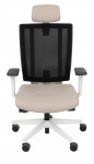 Fotel biurowy MAXPRO WS HD white/chrome
