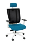 Fotel biurowy MAXPRO WS HD white/chrome