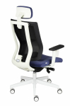 Fotel biurowy MAXPRO WS HD white/chrome